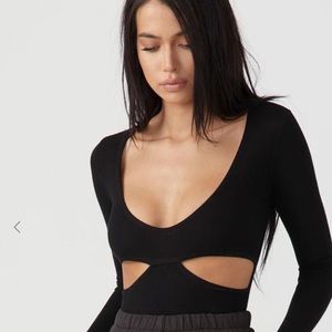 Cut out top in white
